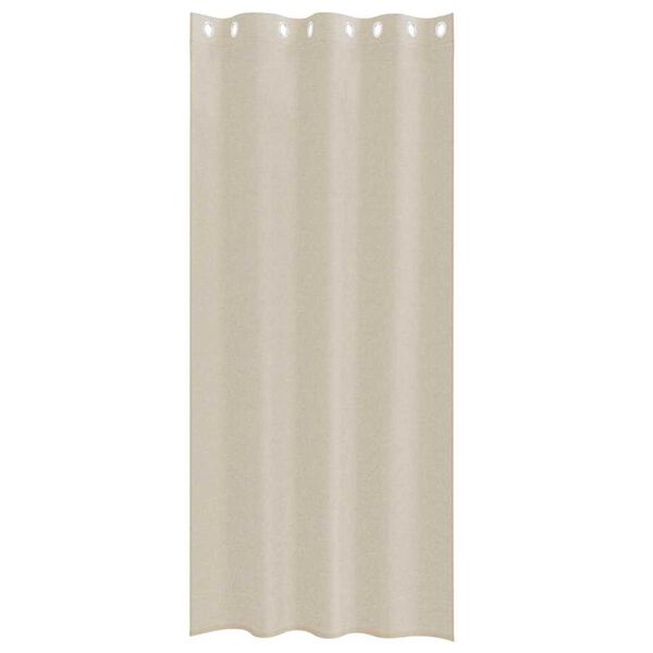 vidaXL Voile Gardin med gardiner 2 pcs sand 260 x 140 cm Polyester