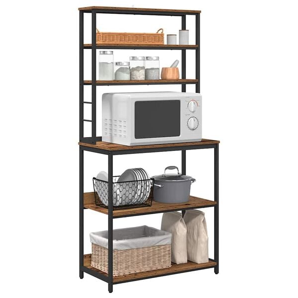 vidaXL Kj&oslash;kkenskap Gamle tre 80 x 40 x 168 cm Konstruert tre