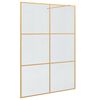 vidaXL Walk-in Dusjvegg Gull 140 x 195 cm herdet glass