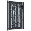 vidaXL Hageport antrasitt 100x125 cm st&aring;l bambusdesign