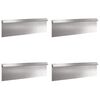 vidaXL Sneglenett 4 stk. 100 x 3,5 x 25 cm Rustfritt st&aring;l S&oslash;lv