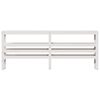 vidaXL Hodegavl med hyller hvit 200 cm heltre furu