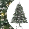 vidaXL Kunstig juletre gr&oslash;nn 210 cm PVC og plast og st&aring;l
