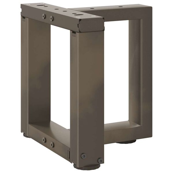 vidaXL Salongbordben T-formet 2 stk svart 30x25x(30-31) cm st&aring;l