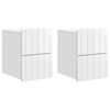 vidaXL Vegghengt Nattbord 2 pcs H&oslash;gglans hvit 33 x 34,5 x 43 cm
