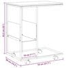 vidaXL Sidebord med hjul hvit 55x36x63,5 cm konstruert tre