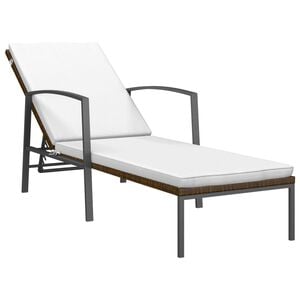 vidaXL Solseng med pute polyrotting brun