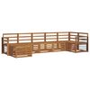 vidaXL Sofasett 7 pcs Naturlig Solid akasietre