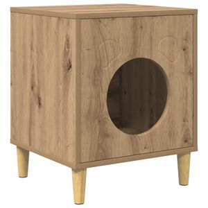 vidaXL Katt Hus Artisan eik 42,5 x 40 x 53 cm Konstruert tre