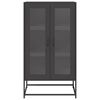 vidaXL Highboard svart 68x39x123 cm stål