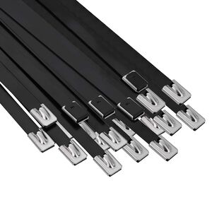 vidaXL Kabeltau 50 stk. 7,9 x 350 mm Svart