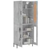 vidaXL Highboard betonggr&aring; 69,5x34x180 cm konstruert tre