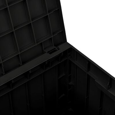 vidaXL Hageoppbevaringsboks svart 55,5x43x53 cm polypropylen