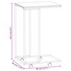 vidaXL Sidebord med hjul svart 40x30x63,5 cm konstruert tre