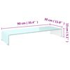 vidaXL TV-benk glass gr&oslash;nn 90x30x13 cm