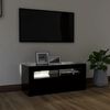 vidaXL TV-benk med LED-lys svart 90x35x40 cm