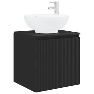 vidaXL Vegghengt vaskeservant Svart 49,5 x 44,5 x 65 cm Konstruert tre
