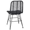 vidaXL Spisestuestol 2 pcs Svart 44 x 47 x 85 cm Rattan og Jern