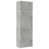 vidaXL Oppbevaringsskap betonggr&aring; 70x42,5x225 cm konstruert tre
