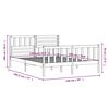 vidaXL Sengeramme hvit 120x190 cm Small Double heltre