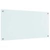 vidaXL Kjøkkenbakplate Hvit 100 x 50 cm herdet glass