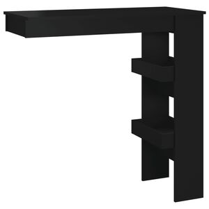 vidaXL Veggmontert barbord svart 102x45x103,5 cm konstruert tre