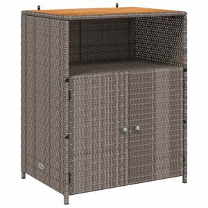 vidaXL Kabinett med hylle Gr&aring; 70 x 50 x 87 cm Polyester og Roly Ratten