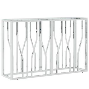 vidaXL Konsollbord 110x30x70 cm rustfritt stål og glass