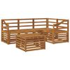 vidaXL Utend&oslash;rs sofa-sett 5 pcs Naturlig Solid akasietre