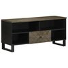 vidaXL TV-benk svart 100x33x46 cm heltre mango