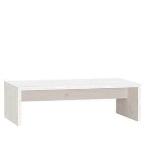 vidaXL Monitorstativ hvit 50x27x15 cm heltre furu