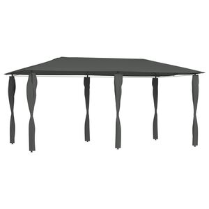 vidaXL Paviljong med stolpetrekk 2,98x5,3x2,59 m antrasitt 160 g/m&sup2;