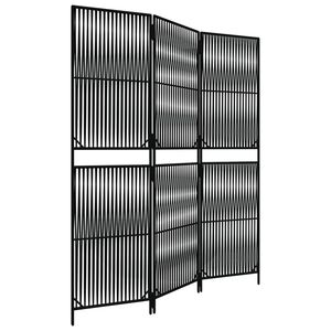 vidaXL Romdeler 3 paneler svart polyrotting
