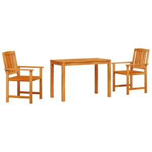 vidaXL Hage Spisegruppe 3 stk. Brun Solid akasietre