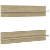 vidaXL Vegghyller 2 stk sonoma eik 80x11,5x18 cm konstruert tre