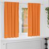 vidaXL M&oslash;rkleggende Gardiner med Ringer 2 pcs Oransje 175 x 140 cm