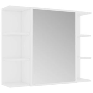 vidaXL Speilskap til baderom hvit 80x20,5x64 cm konstruert tre