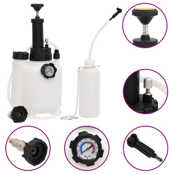 vidaXL Bremselufter hvit og svart 3 L