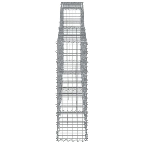 vidaXL Gabionkurv buet 400x30x100/120 cm galvanisert jern