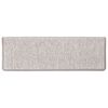vidaXL Selvklebende trappematter sisal 15 stk 65x21x4 cm platina