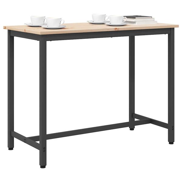 vidaXL bord Naturlig 100 x 50 x 77 cm Konstruksjonsvirke og st&aring;l