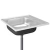 vidaXL Kj&oslash;kkenvask med avl&oslash;pssett s&oslash;lv 600x600x155 mm rustfritt st&aring;l