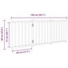 vidaXL Hundeport sammenleggbar 3 paneler hvit 150 cm heltre gran