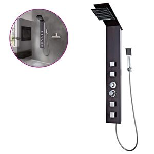 vidaXL Dusjpanel glass brun