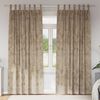 vidaXL Fl&oslash;yel Gardiner 2 pcs champagne 225 x 140 cm Fl&oslash;yel