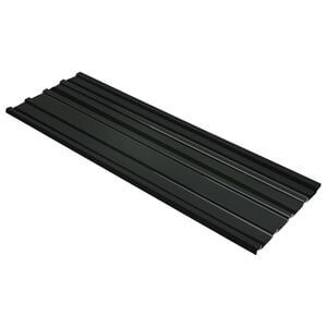 vidaXL Takpanel 12 pcs Antrasitt 129 x 45 cm Galvanisert st&aring;l