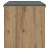 vidaXL Gangbenk med pute Artisan Eik 63 x 38 x 40 cm