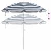 vidaXL Strandparasol Bl&aring; og hvit 206 x 206 x 212 cm