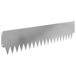 vidaXL Gjerdekant 10 stk. 103 x 25 cm St&aring;l S&oslash;lv