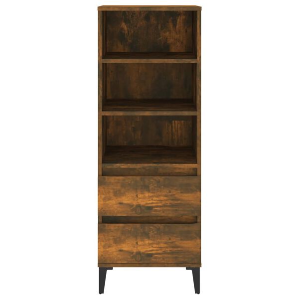 vidaXL Highboard røkt eik 40x36x110 cm konstruert tre